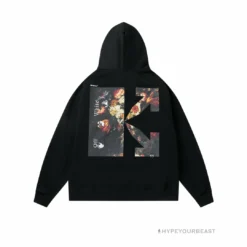 HypeYourBeast Off White Hoodie Jabba Flower - Black Hoodies & Jackets