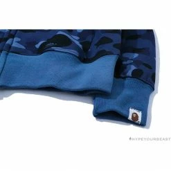 Hypeyourbeast BAPE X PSG Paris Saint-Germain Camouflage Blue Hoodie Clothes