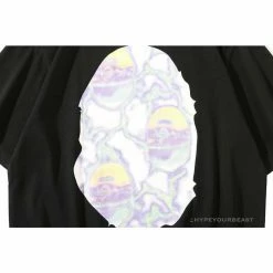 Hypeyourbeast Clothes BAPE Great Ape Head Symphony Lightning Tee Shirt'BLACK'