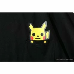 Hypeyourbeast BAPE Baby Milo Pocket Pikachu Tee Shirt'BLACK'