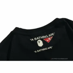 Hypeyourbeast Clothes BAPE Shark Head Crazy Patch Tee Shirt