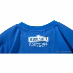 Hypeyourbeast BAPE Baby Milo Sesame Street Carp Streamer Tee Shirt'BLUE'