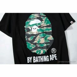 Hypeyourbeast BAPE Tiger Pattern Camouflage Ape Initials Tee Shirt'BLACK' Clothes