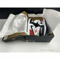 Hypeyourbeast Air Jordan 1 Mid White Red Black