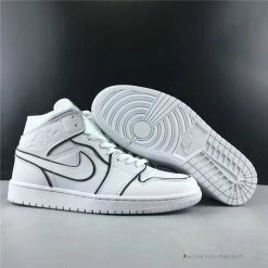 Hypeyourbeast Air Jordan 1 Mid Iridescent Reflective White