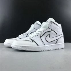 Hypeyourbeast Air Jordan 1 Mid Iridescent Reflective White