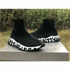 Hypeyourbeast BCG Sock Sneakers'Graffiti - Black White' Balenciaga