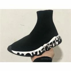 Hypeyourbeast BCG Sock Sneakers'Graffiti - Black White' Balenciaga
