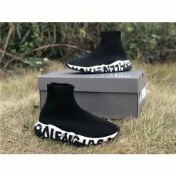Hypeyourbeast BCG Sock Sneakers'Graffiti - Black White' Balenciaga