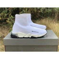 Hypeyourbeast Balenciaga BCG Sock Trainers White / White