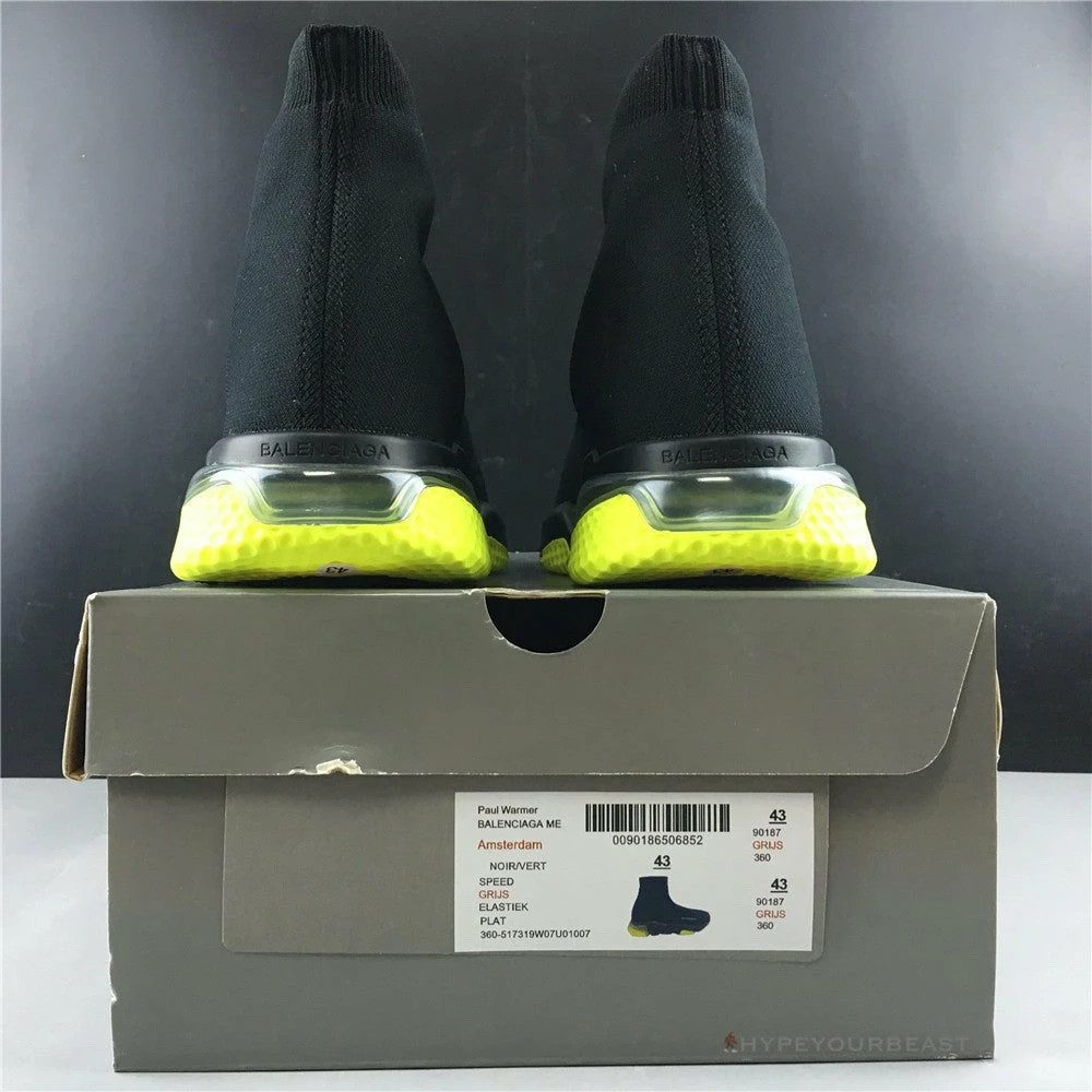 Hypeyourbeast BCG Sock Sneakers Clear Sole - Black Yellow Fluo Balenciaga