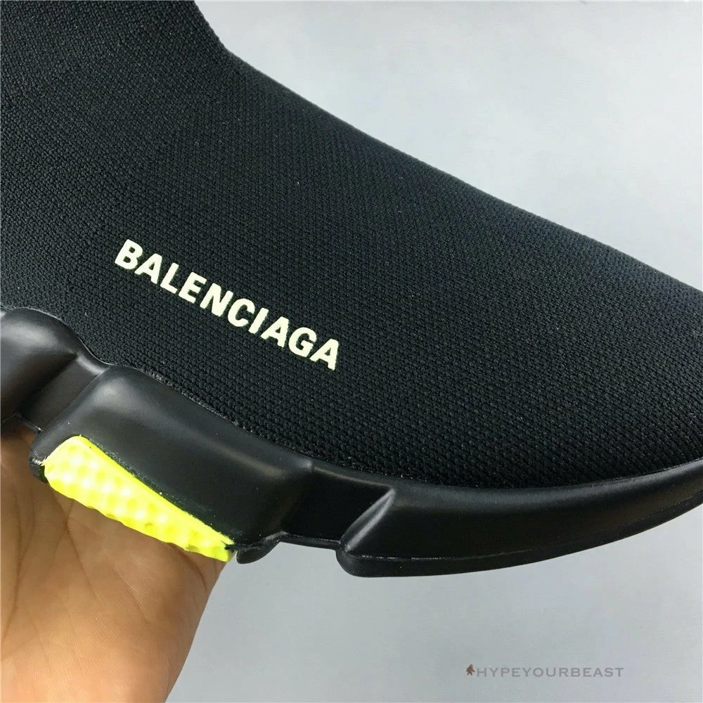 Hypeyourbeast BCG Sock Sneakers Clear Sole - Black Yellow Fluo Balenciaga