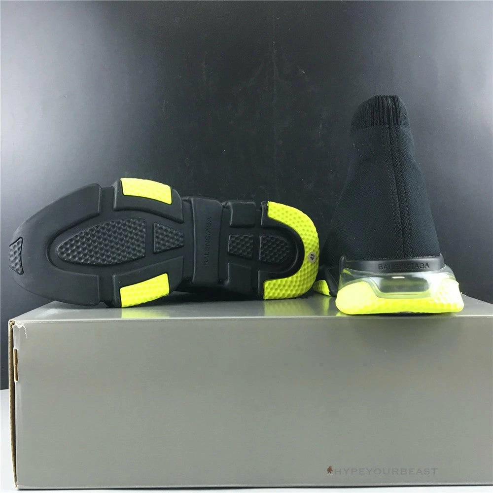 Hypeyourbeast BCG Sock Sneakers Clear Sole - Black Yellow Fluo Balenciaga