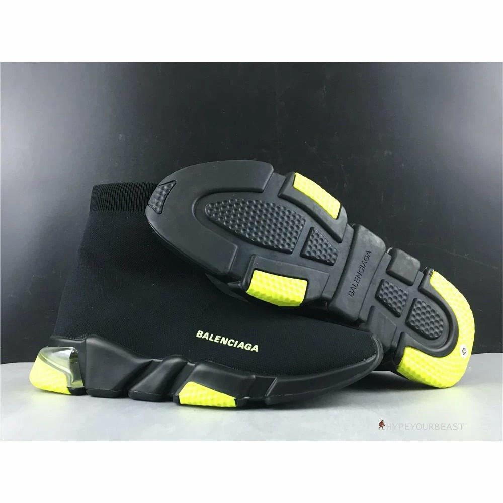 Hypeyourbeast BCG Sock Sneakers Clear Sole - Black Yellow Fluo Balenciaga