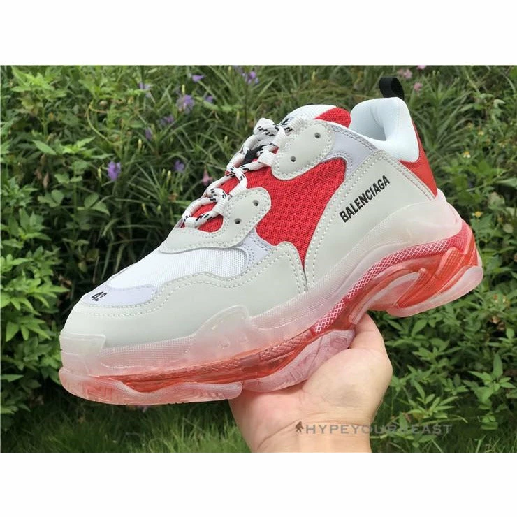 Hypeyourbeast BCG Triple S Clear Sole Red / White