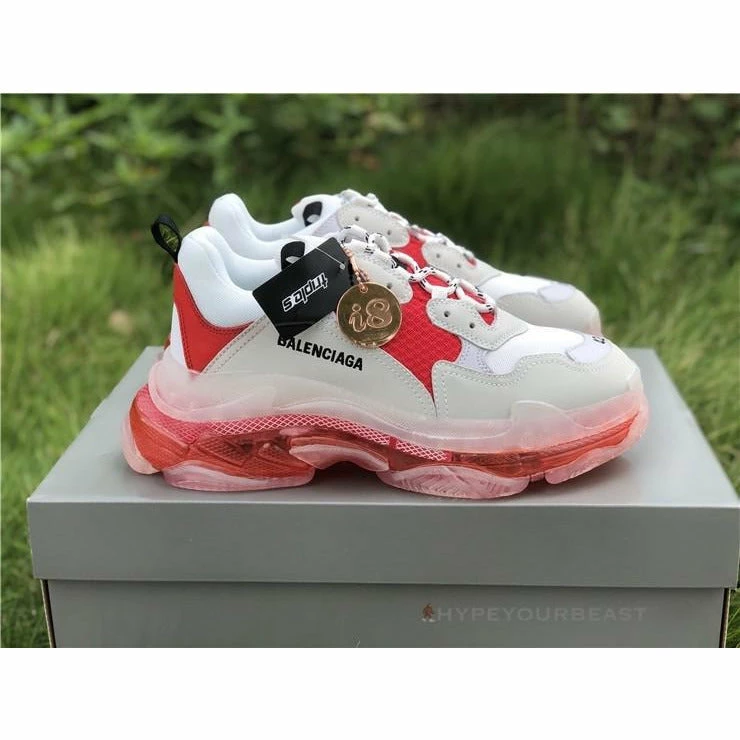 Hypeyourbeast BCG Triple S Clear Sole Red / White