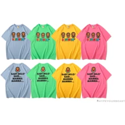 Hypeyourbeast BAPE Baby Milo Watermelon Little Monkey Tee Shirt'BLUE'