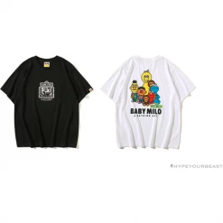Hypeyourbeast BAPE Baby Milo Sesame Street Plain Tee Shirt'WHITE' Clothes