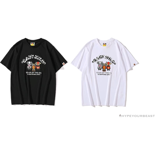 Hypeyourbeast Clothes BAPE Baby Milo Year Of The Ox Tee Shirt 'BLACK'