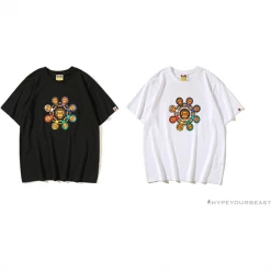 Hypeyourbeast BAPE Baby Milo Ring Colorful Kaleidoscope Tee Shirt'BLACK' Clothes