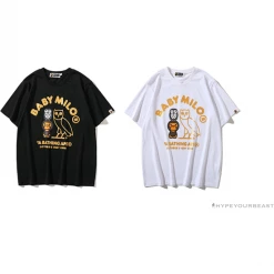 Hypeyourbeast BAPE Baby Milo Owl Bronzing Tee Shirt'WHITE' Clothes