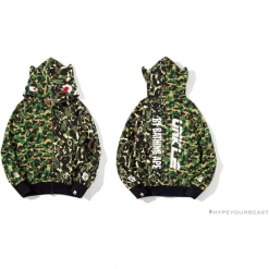 Hypeyourbeast BAPE X UNKLE Camouflage Green Belt Ear Hoodie Clothes