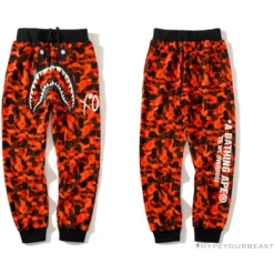 Hypeyourbeast BAPE X XO Co-Branded Camouflage Pants'RED' Clothes