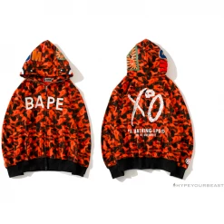 Hypeyourbeast BAPE X XO Co-Branded Camouflage Hoodie'RED'