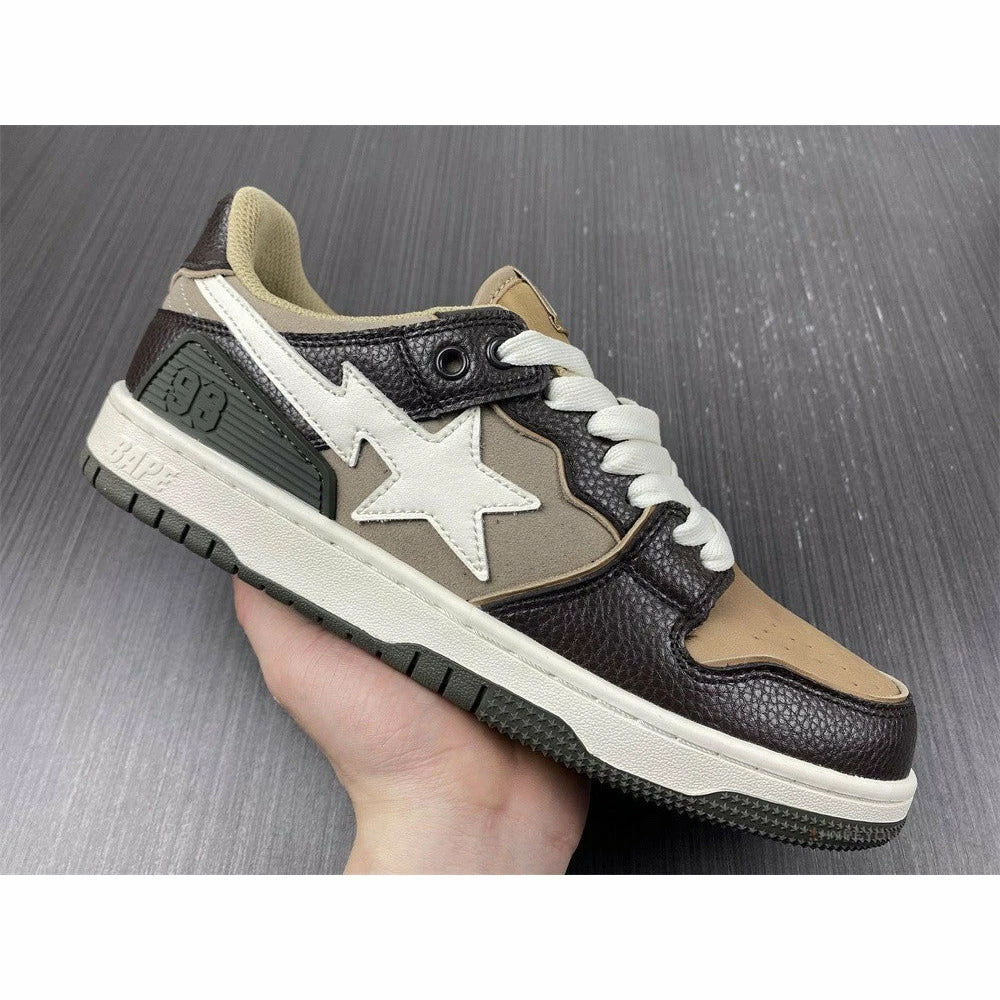 Hypeyourbeast Bape Sta Low Top Sneakers 'Brown Leather'