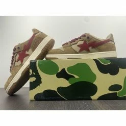 Hypeyourbeast Bape Sta Low Top Sneakers'Brown Red'