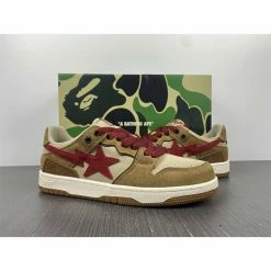 Hypeyourbeast Bape Sta Low Top Sneakers'Brown Red'