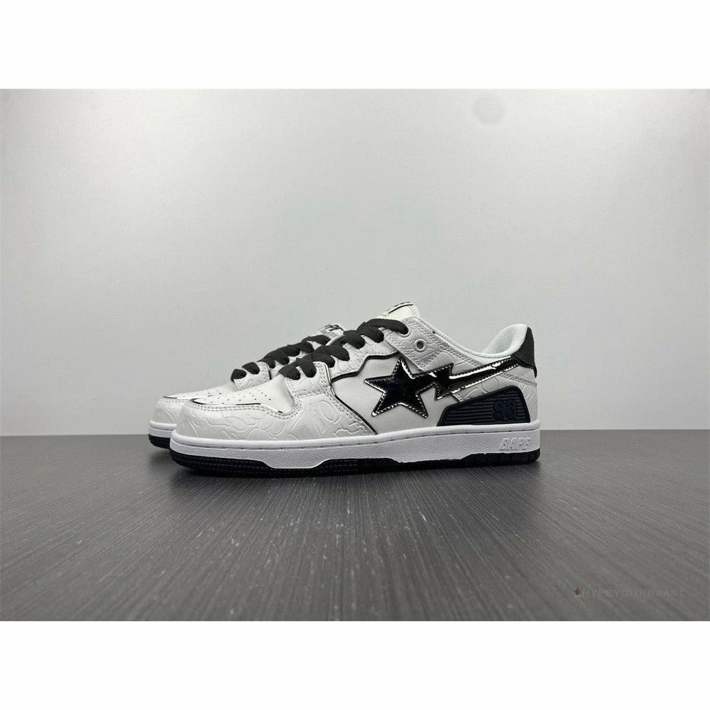 Hypeyourbeast Bape Sta Low Top Sneakers 'White Metallic Silver'