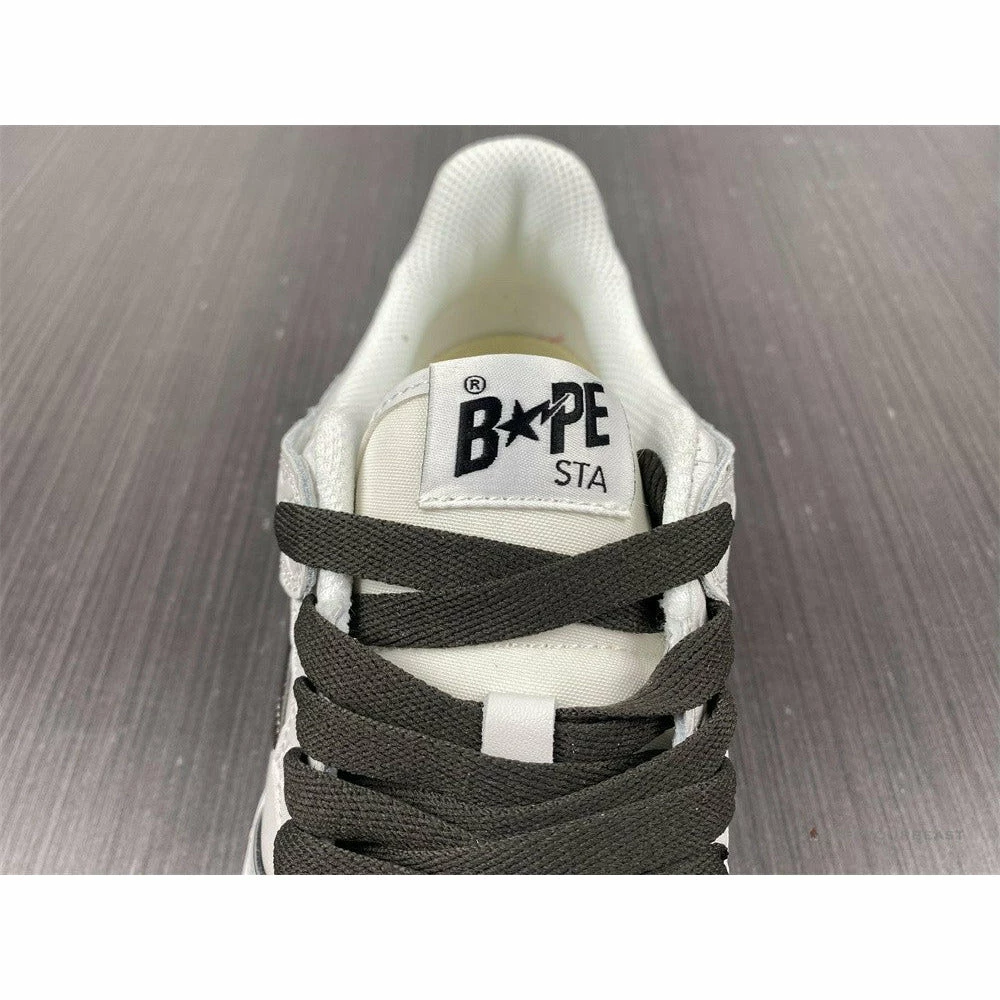 Hypeyourbeast Bape Sta Low Top Sneakers 'White Metallic Silver'