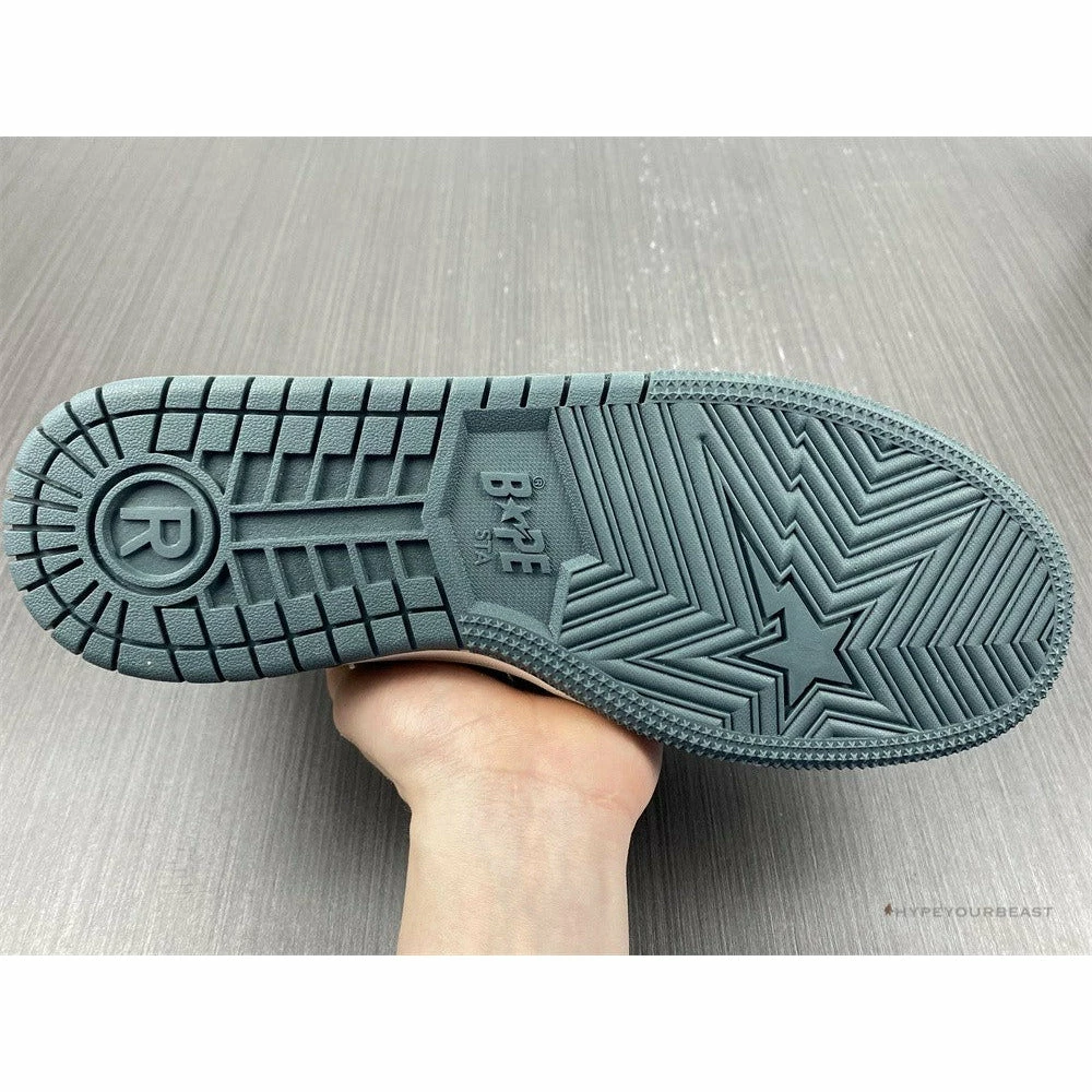 Hypeyourbeast Bape Sta Low Top Sneakers 'Grey Mustard Yellow'