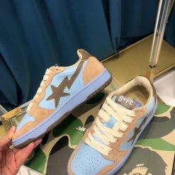 Hypeyourbeast Bape Sta Low Top Sneakers Clay Blue