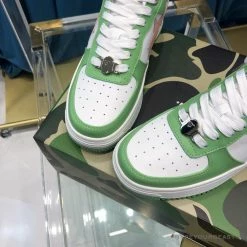 Hypeyourbeast Bape Sta Low Top Sneakers Green Pink
