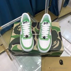 Hypeyourbeast Bape Sta Low Top Sneakers Green Pink
