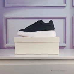 Hypeyourbeast Alexander McQueen Black / White Sole Lace Up Sneaker