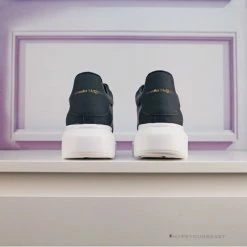 Hypeyourbeast Alexander McQueen Black / White Sole Lace Up Sneaker