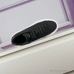 Hypeyourbeast Alexander McQueen Black / White Sole Lace Up Sneaker