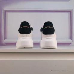Hypeyourbeast A. Mcqueen Alexander McQueen White / Black Suede Heel Sneaker