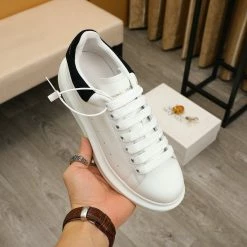 Hypeyourbeast A. Mcqueen Alexander McQueen White / Black Suede Heel Sneaker