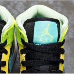 Hypeyourbeast Air Jordan 1 Mid GS Aurora Green Optic-Yellow