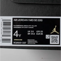 Hypeyourbeast Air Jordan 1 Mid GS Aurora Green Optic-Yellow