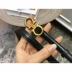 Hypeyourbeast SFG Women's Double G Leather Black Belt Belts