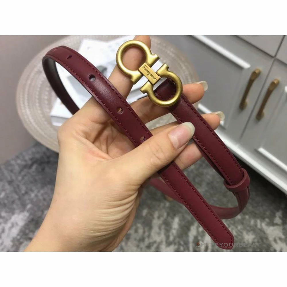 Hypeyourbeast SFG Women's Double G Leather Red Belt