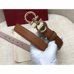 Hypeyourbeast Belts SFG Men's Double G Leather Brown Belt