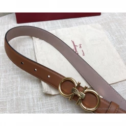 Hypeyourbeast Belts SFG Men's Double G Leather Brown Belt
