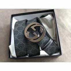 Hypeyourbeast Belts GC Belt Black Pattern Silver Buckle