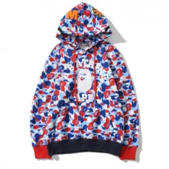 Hypeyourbeast Bape Hoodie Camo Blue Red